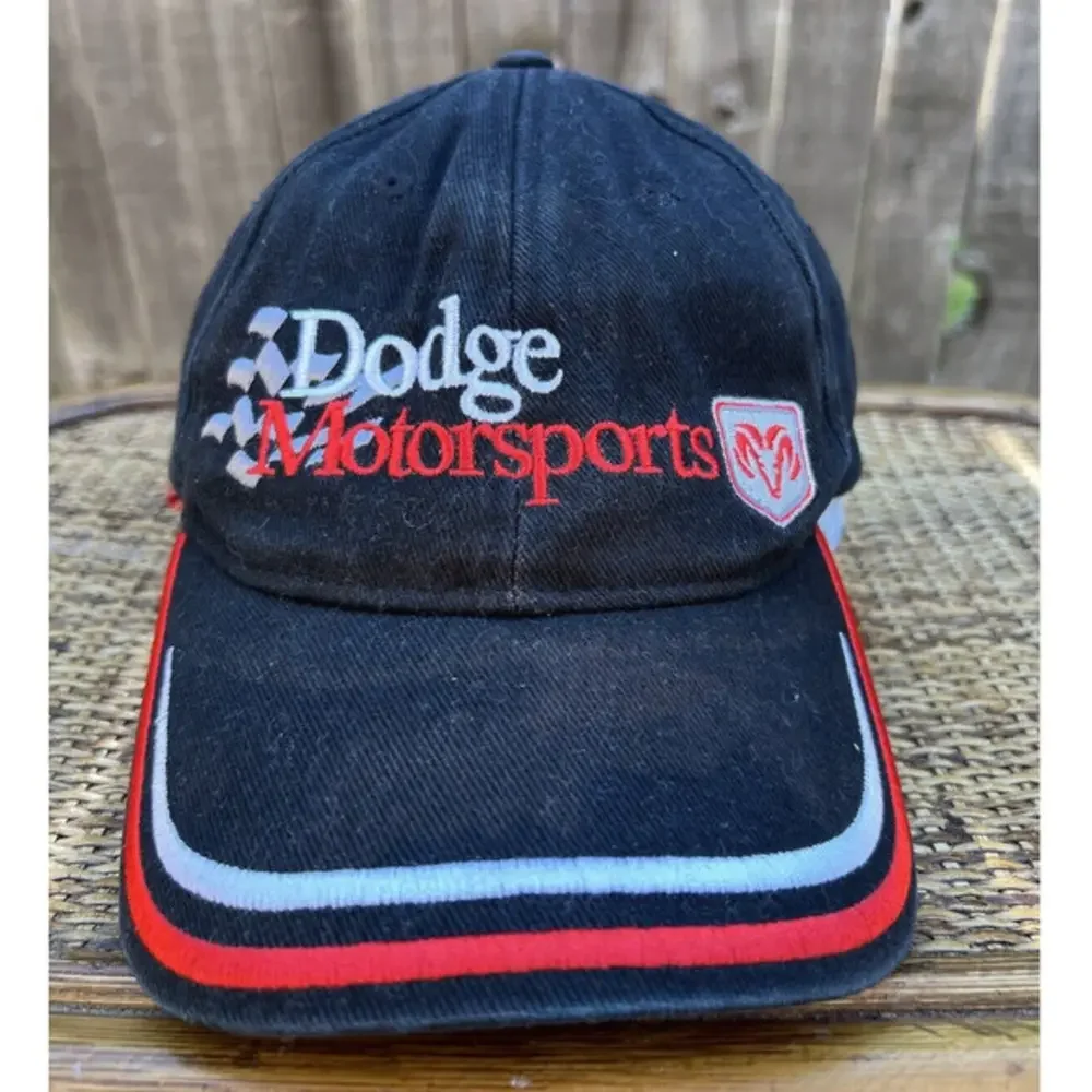Y2K Dodge Motorsports Car Trucks Truck Black Hat‎ Headwear 2000s